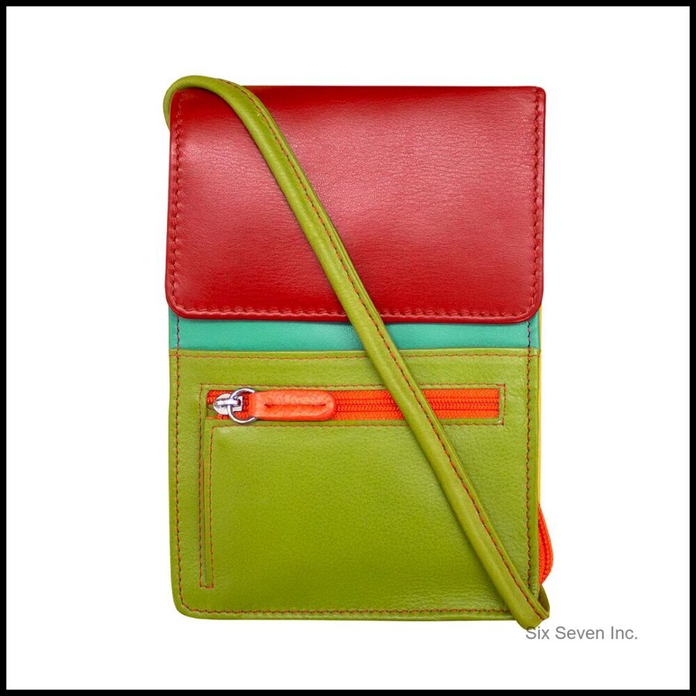 Genuine Leather Crossbody Organizer RFID Blocking Compact Chic Minimal Daily Use